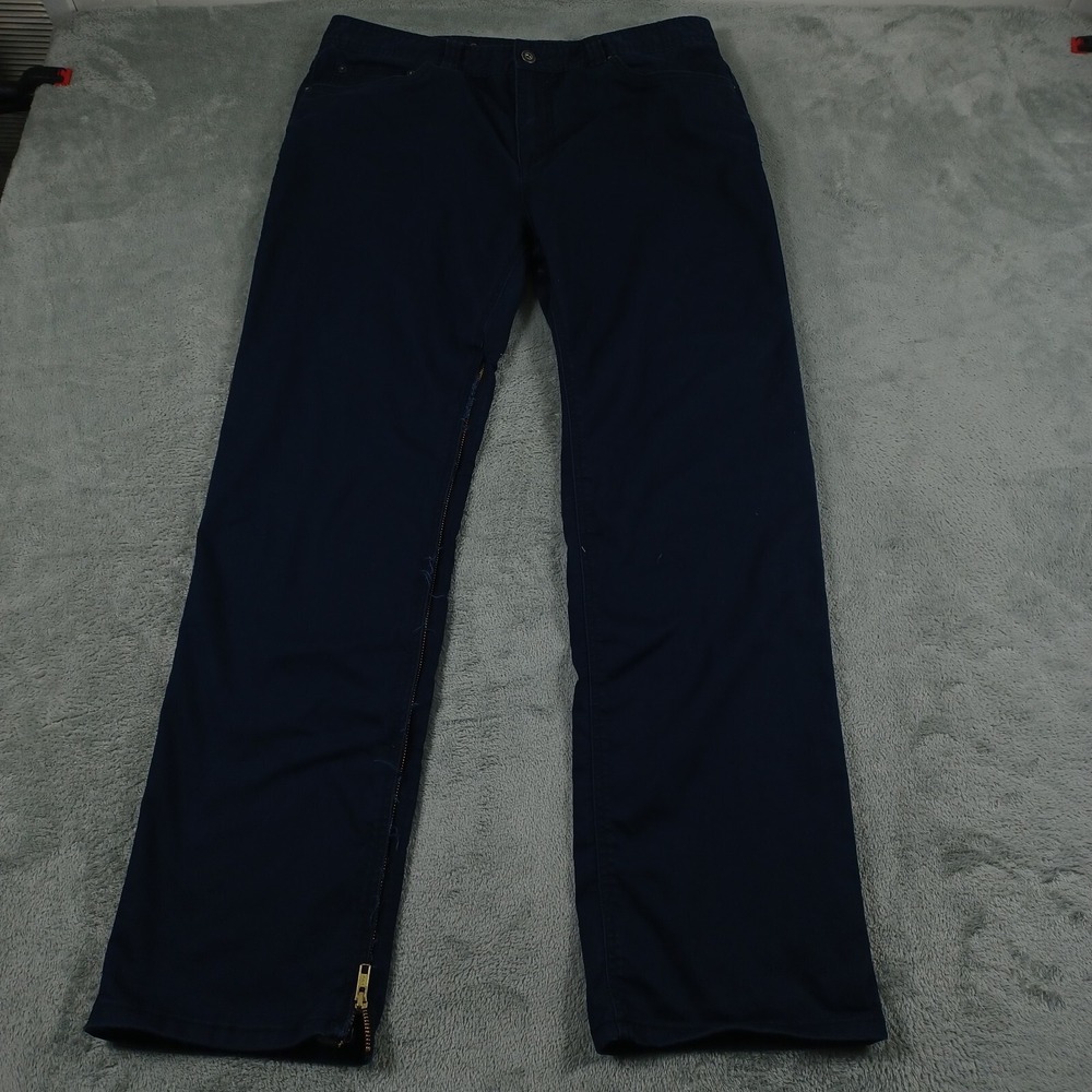 Prana Jeans Mens 36x32 Blue‎ Denim Pockets Outdoor Bridger Slim Fit Distressed